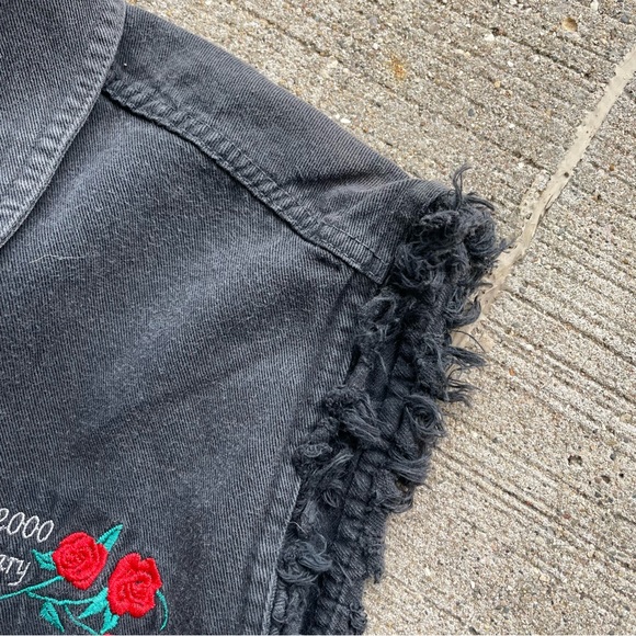 Vintage Sturgis 2000 60th Anniversary Black Hills M Denim Button Up Shirt Top - Picture 5 of 11